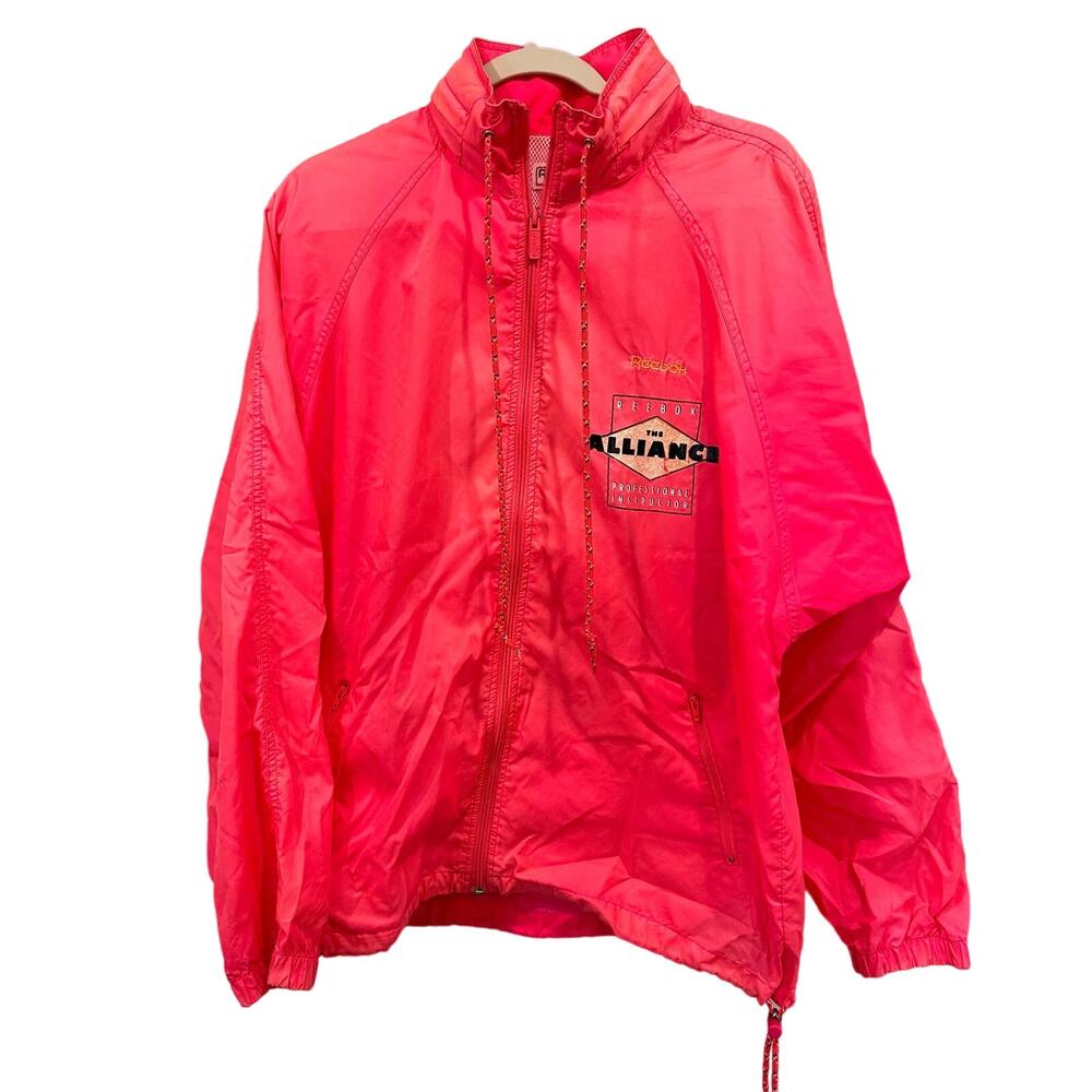 Vintage 80s Reebok The Alliance Professional Instructor Logo Windbreaker